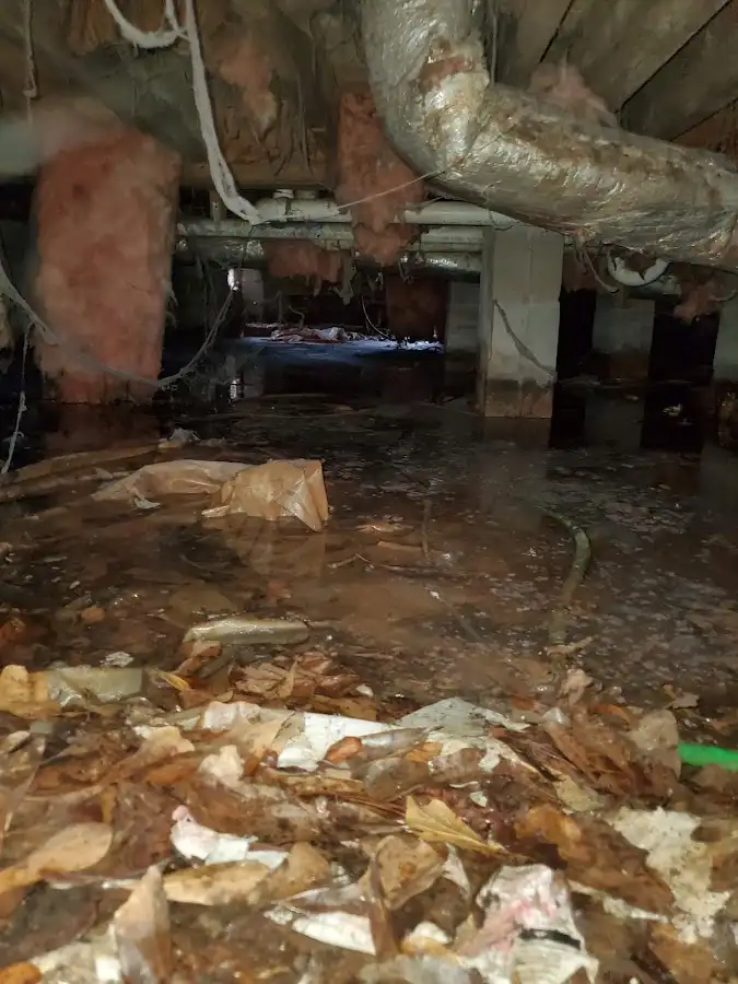 Crawl space flood assessment for Commercial Water Damage Restoration in Jefferson City
